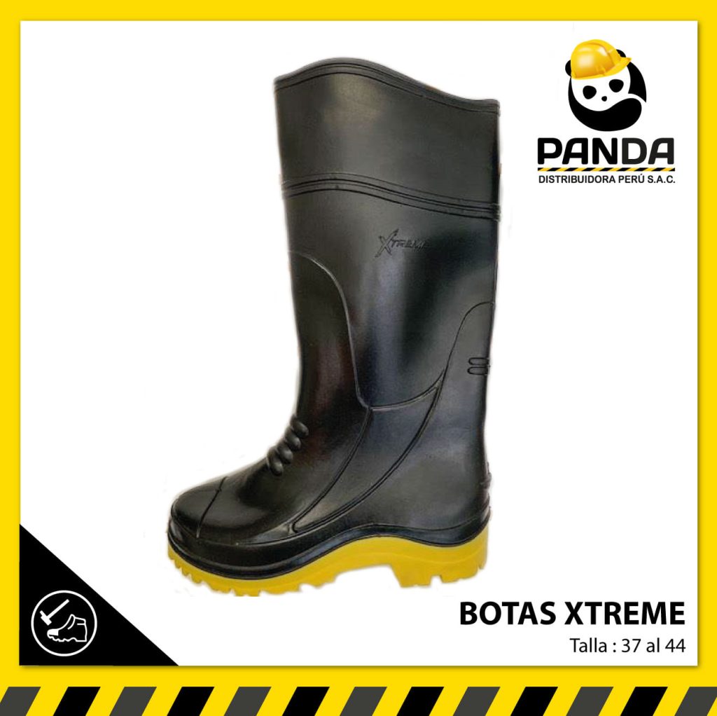 Botas PVC Xtreme Negra/Ama – Panda Distribuidora